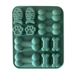 Load image into Gallery viewer, BCR SILICONE MOLD FISH/PAW/BONE GREEN SM