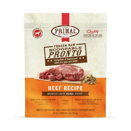 PRIMAL PRONTO BEEF DOG 4LB