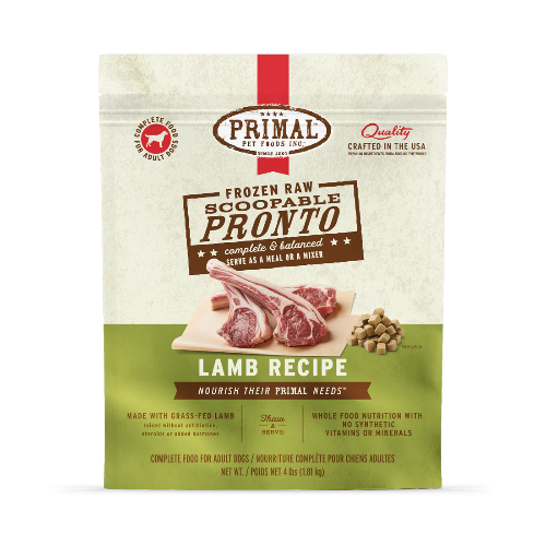 PRIMAL PRONTO LAMB DOG 4LB