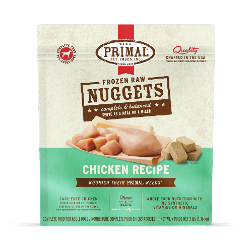 PRIMAL CHICKEN NUGGETS DOG 3LB