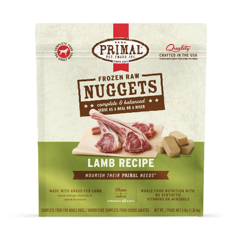PRIMAL LAMB NUGGETS DOG 3LB