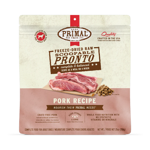 PRIMAL PRONTO FD PORK DOG 16OZ