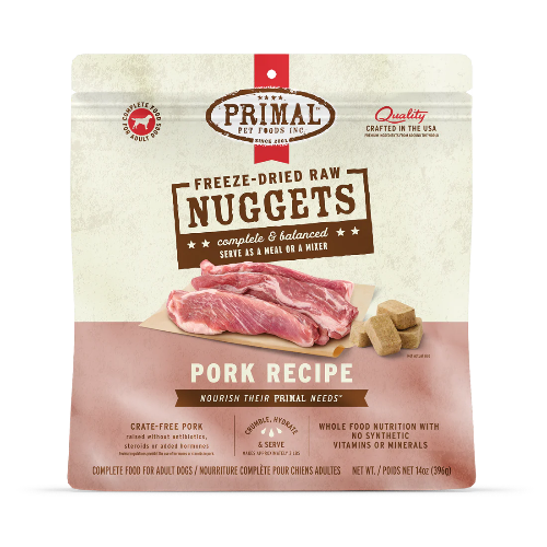 PRIMAL FD PORK NUGGETS DOG 14OZ