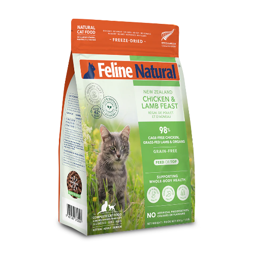 FELINE NATURAL FD CHICKEN/LAMB 800G