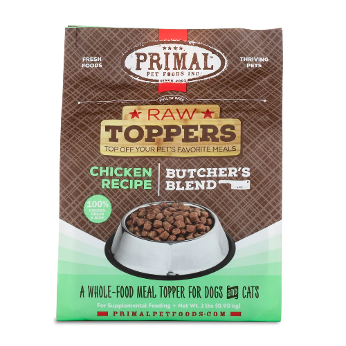 PRIMAL TOPPER BTCHR BLD CHIC DOG 2LB