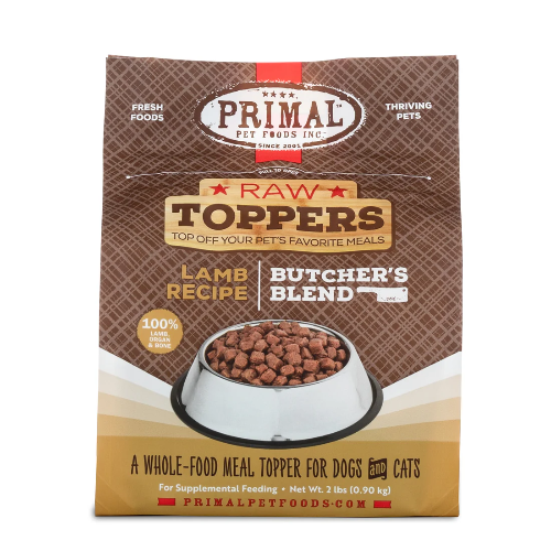 PRIMAL TOPPER BTCHR BLD LAMB DOG 2LB