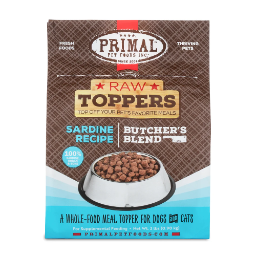 PRIMAL TOPPER BTCHR BLD SARD DOG 2LB