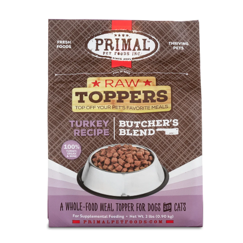 PRIMAL TOPPER BTCHR BLD TURK DOG 2LB