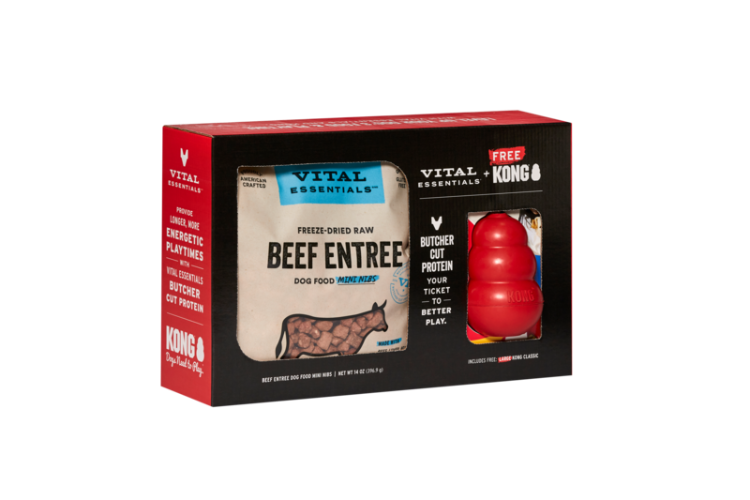 VE DOG FD BEEF MINI NIBS 14OZ-MED KONG