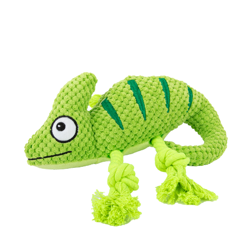 BROOKBRAND CHAMELEON ROPE SQK TOY GRN