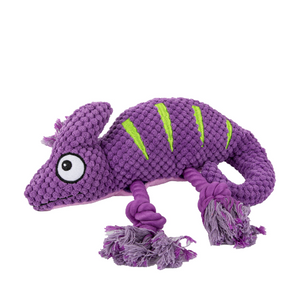 BROOKBRAND CHAMELEON ROPE SQK TOY PURP