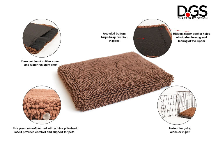 DGS DIRTY DOG CUSHION BROWN MED 21X30"