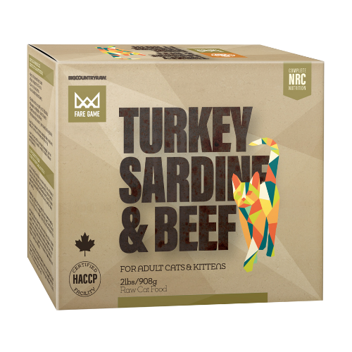 BCR FARE GAME CAT TURK/SARD/BEEF 2LB