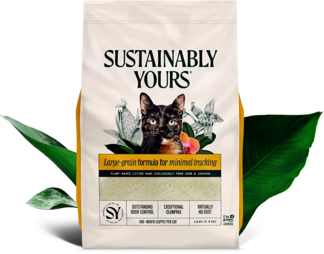 SUSTAINABLY YOURS CAT LITTER LG GRN 13LB