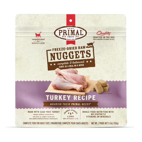 PRIMAL FD TURKEY NUGGETS CAT 14OZ