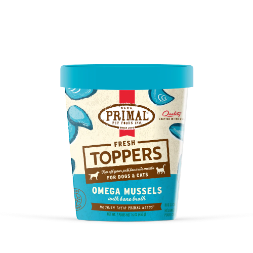 PRIMAL TOPPER OMEGA MUSSELS 16OZ