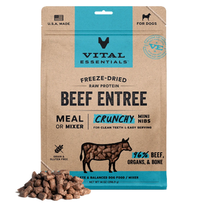 VE DOG FD BEEF MINI NIBS 14OZ