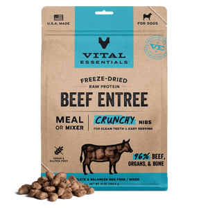 VE DOG FD BEEF NIBS 14OZ