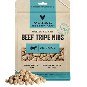 VE DOG FD BEEF TRIPE NIBS 14OZ