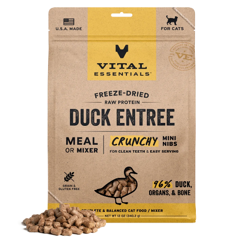 VE CAT FD DUCK MINI NIBS 12OZ