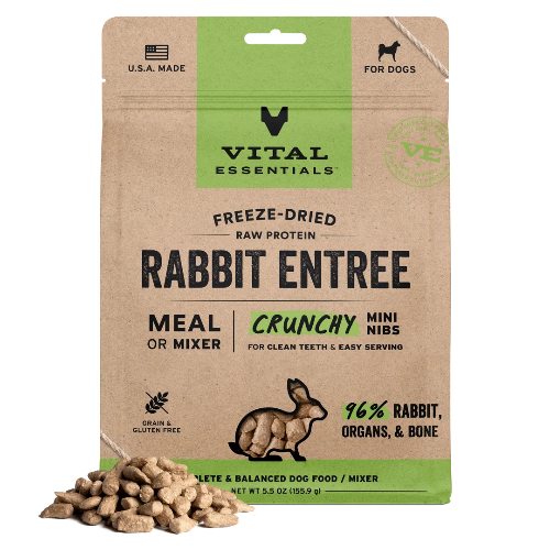 VE DOG FD RABBIT CRUNCH MINI NIBS 14OZ