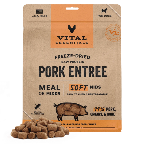 VE DOG FD PORK SOFT NIBS 14OZ