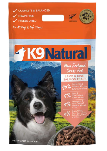 K9 NATURAL LAMB/SALM FREEZE DRIED 1.8KG