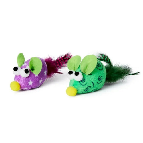 BUDZ MOUSE MIXED COLORS CAT TOY 5.5"