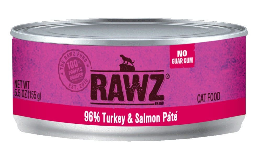 RAWZ 96% TURK/SALM PATE CAT CAN 156G