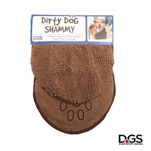 DGS DIRTY DOG SHAMMY TOWEL BRWN 31X13"