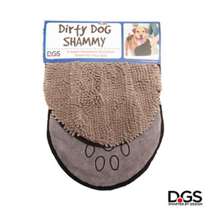 DGS DIRTY DOG SHAMMY TOWEL GREY 31X13"