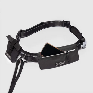 CAN POOCH UTILITY BELT BLK REFLECT