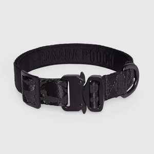 CAN POOCH UTILITY COLLAR BLACK MED