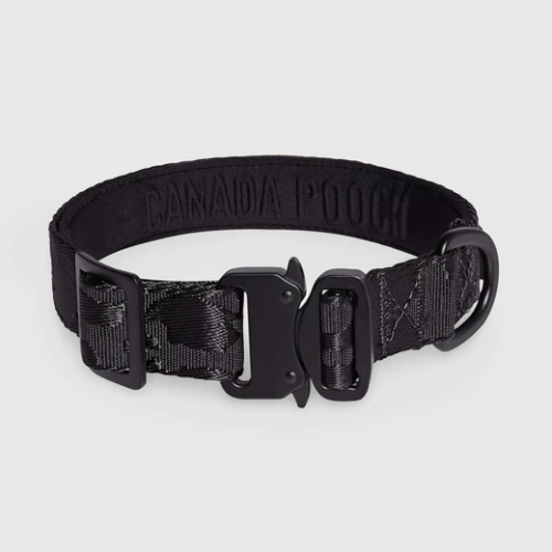 CAN POOCH UTILITY COLLAR BLACK MED
