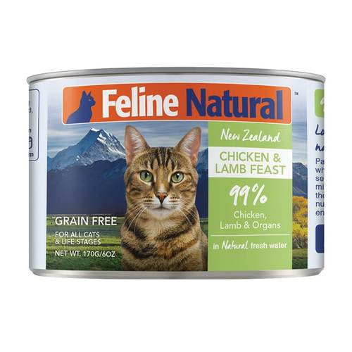 FELINE NATURAL CHICK/LAMB CAT CAN 6OZ