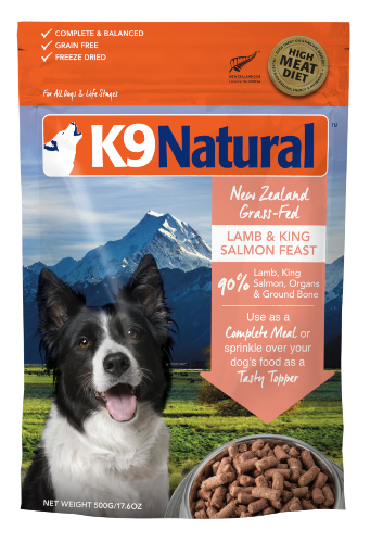 K9 NATUREL AGNEAU/SALME LYOPHILISÉ 500G