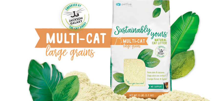 SUSTAINABLY YOURS CAT LITTER LG GRN 13LB