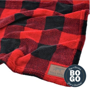 TTAILS FLEECE BLNKET HUNTR PLAID 30"X40"